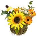 Sunflower Daisy Queen Anne's Lace Arrangement, 15 Inch