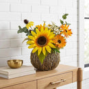 Sunflower Daisy Queen Anne's Lace Arrangement, 15 Inch