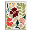 Framed Floral Embroidered Canvas Wall Art, 19 x 25 Inch