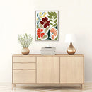 Framed Floral Embroidered Canvas Wall Art, 19 x 25 Inch