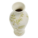 Floral Print Ceramic Tabletop Urn Vase, 13.6 Inch