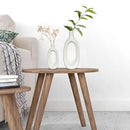 Modern Ivory White Ceramic Table Vase, 8.5 Inch
